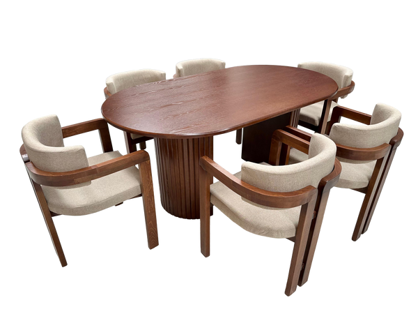 ANTECOMEDOR BOSTON 6/S NOGAL AVELLANA