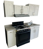 Cocineta Grace 2.00 m – Blanca Veteada Madera