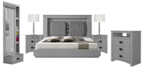 RECAMARA KING SIZE DVINCI GRIS CLARO