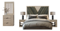 RECAMARA QUEEN SIZE ESPAÑA BEIGE TAPIZ VERDE