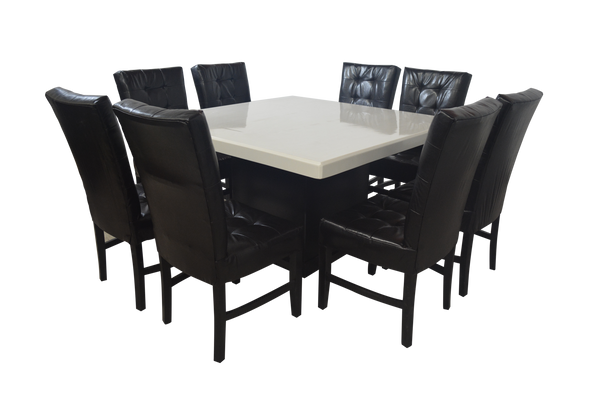 Antecomedor Verochi 8/Sillas Tagore Marmol procesado Cuadrado